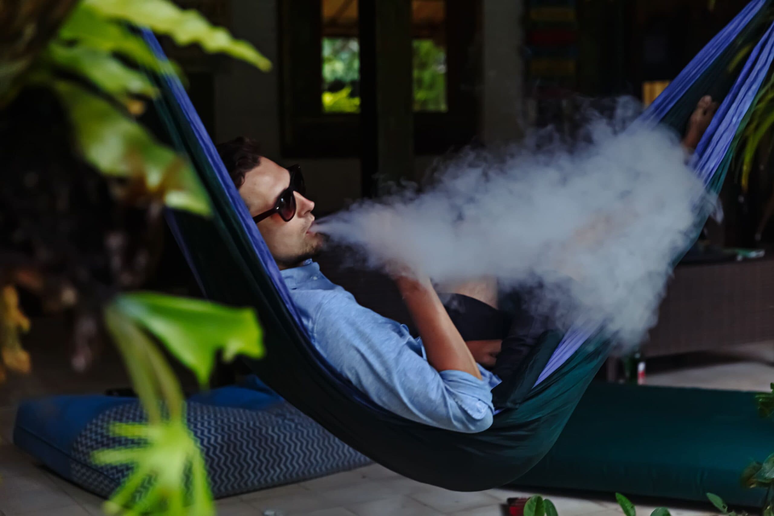 man vaping