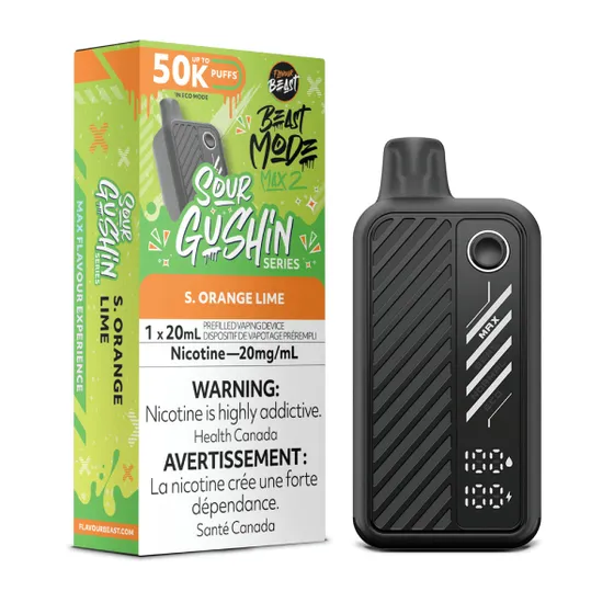 Flavour Beast Mode Max 2 50k - Sour Gushin' S. Orange Lime