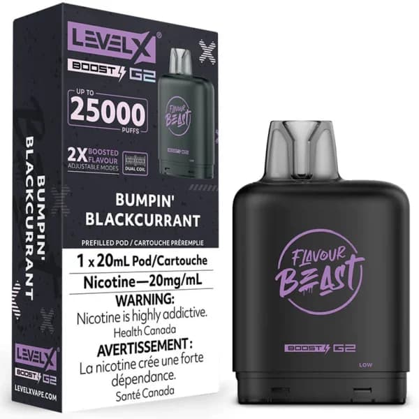 Level X Flavour Beast G2 Boost 25K Pod - Bumpin' Blackcurrant