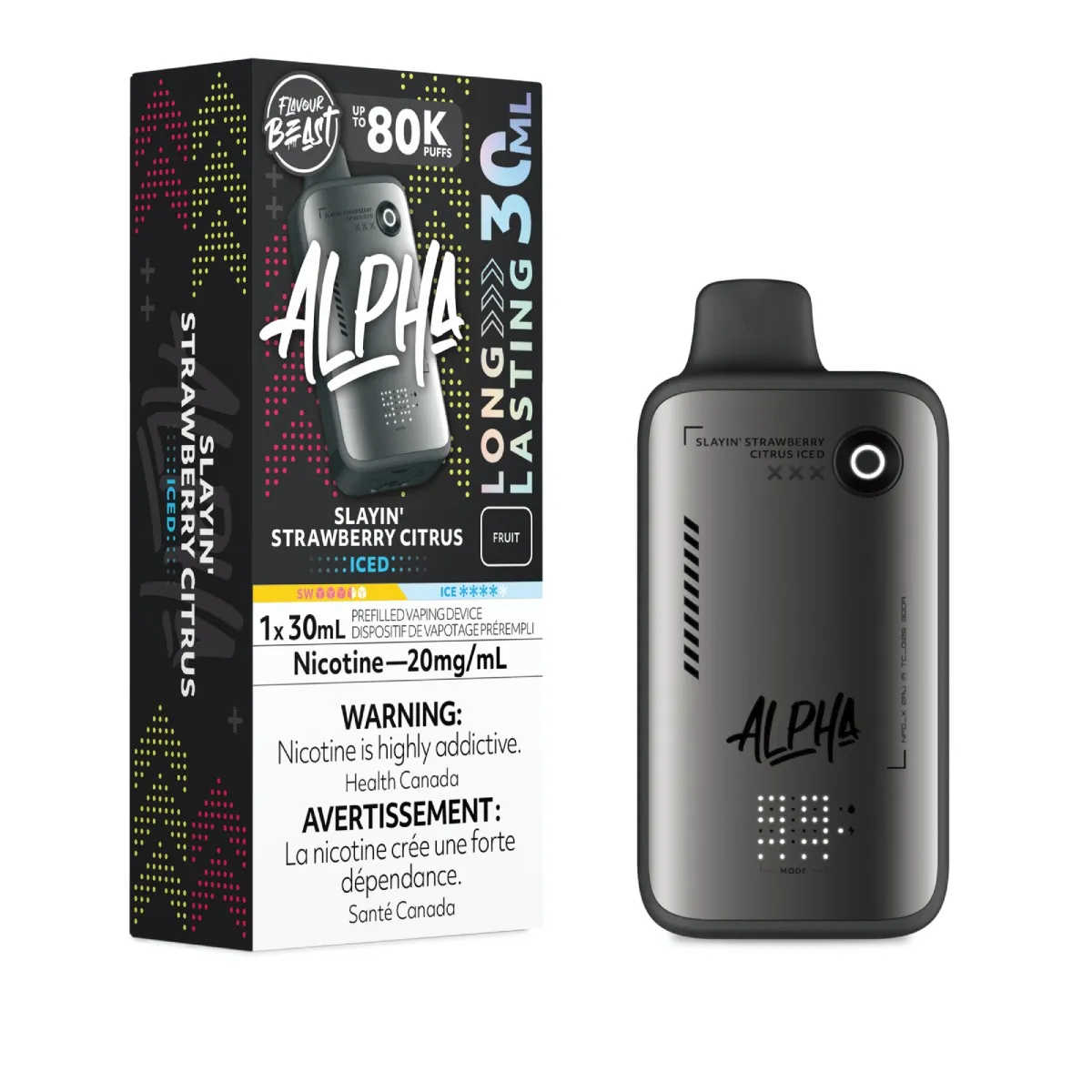 Flavour Beast Alpha 80K - Slayin' Strawberry Citrus Iced
