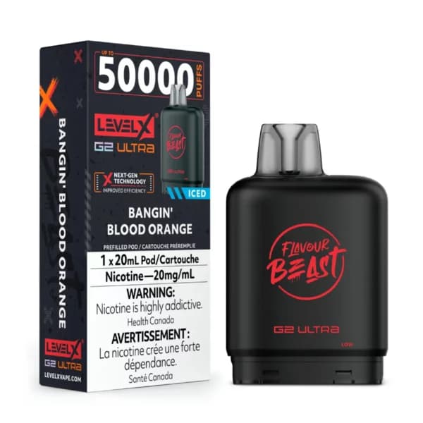 Level X Flavour Beast G2 Ultra 50K Pod - Bangin' Blood Orange Iced