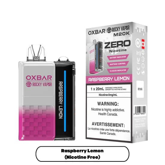 OXBAR x Rocky Vapor M20K Zero Nic - Raspberry Lemon