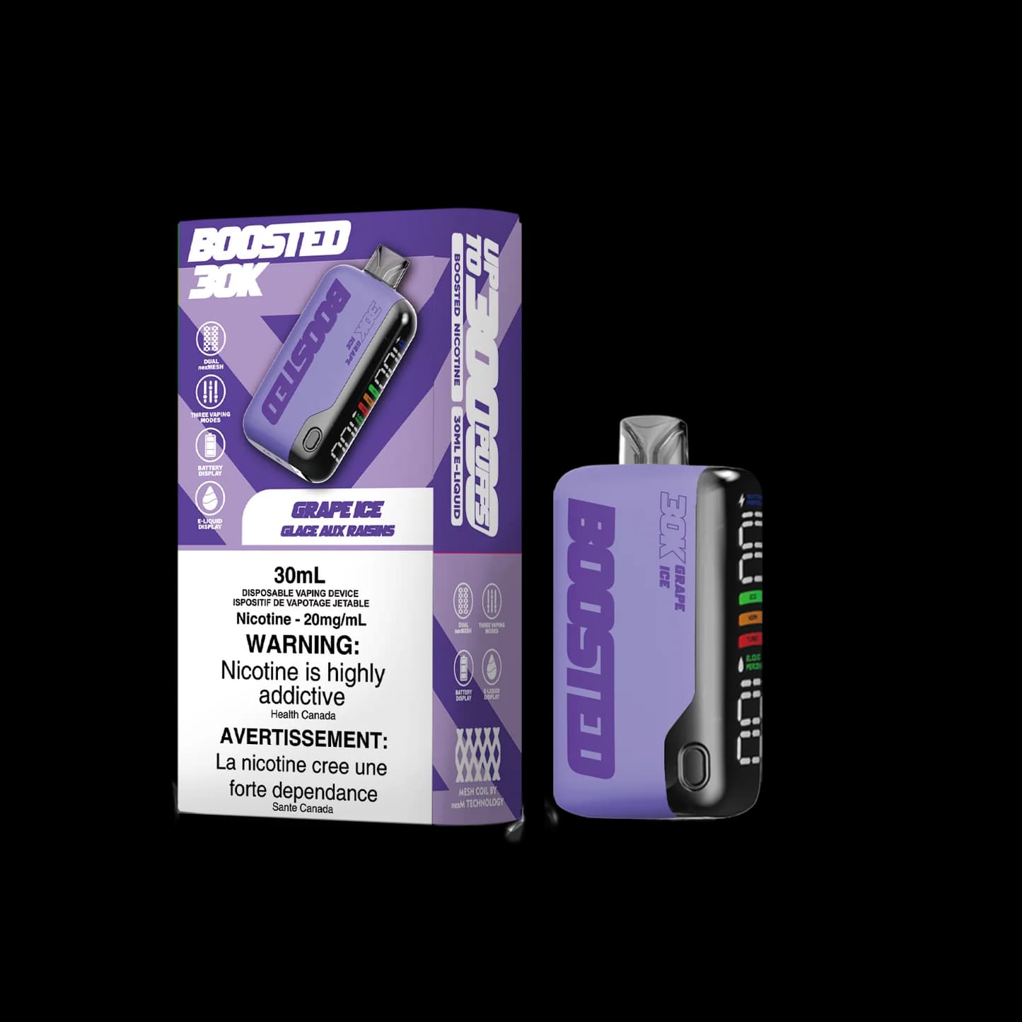 Boosted Bar 30K - Grape Ice