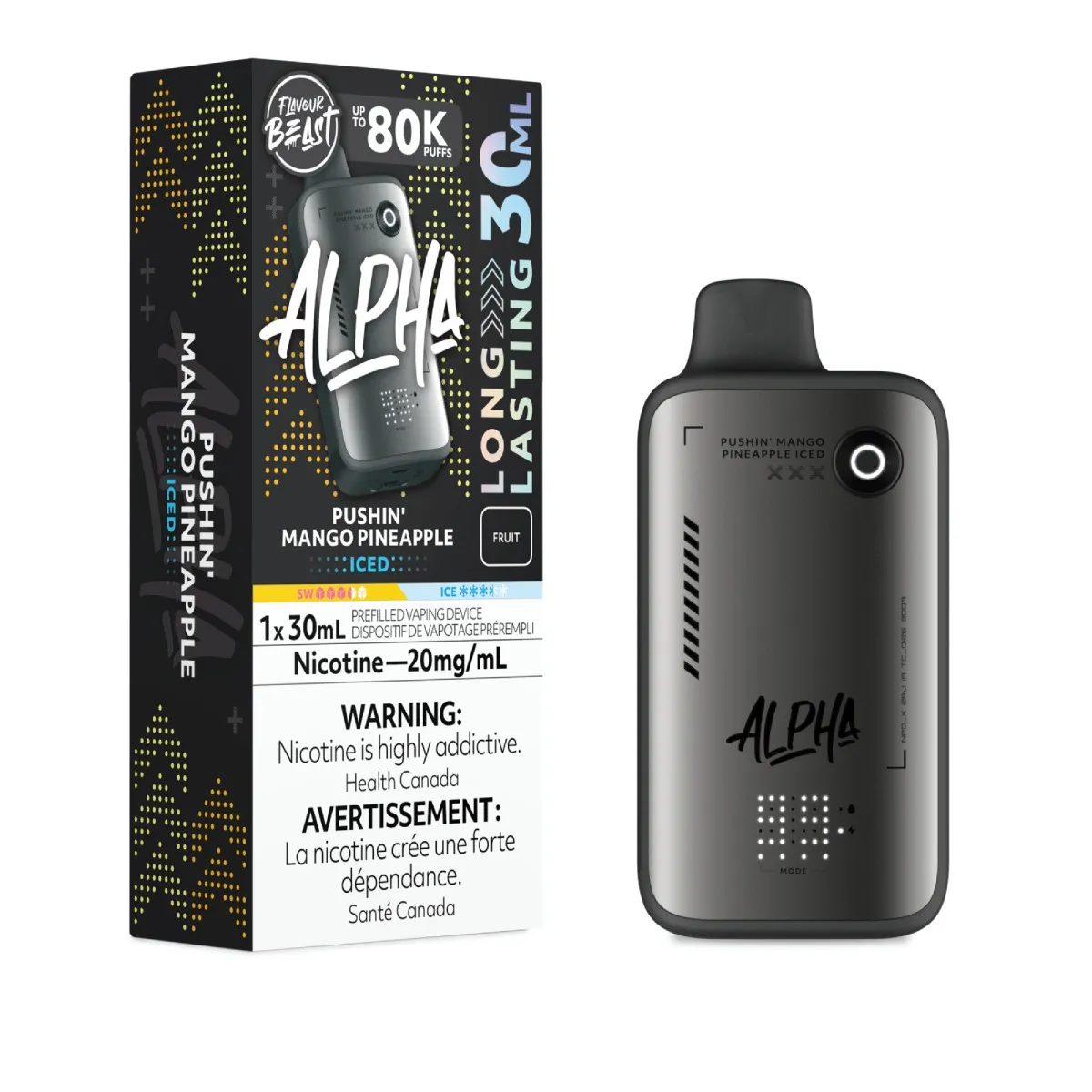 Flavour Beast Alpha 80K - Pushin' Mango Pineapple Iced