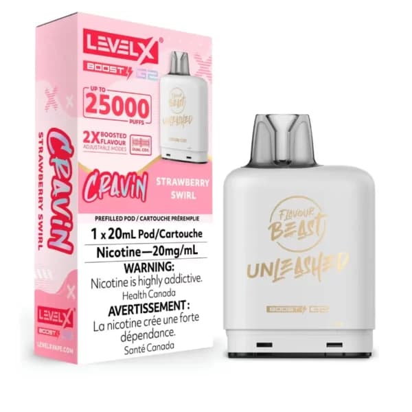 Level X Flavour Beast Cravin' G2 Boost 25K Pod - Strawberry Swirl
