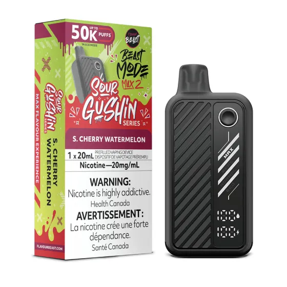 Flavour Beast Mode Max 2 50k - Sour Gushin' S. Cherry Watermelon