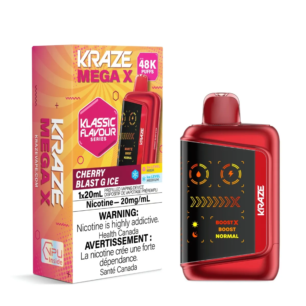 Kraze Mega X Classic - Cherry Blast G Ice