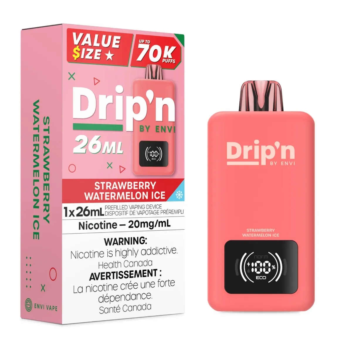 Drip'n by Envi 70K - Strawberry Watermelon Ice