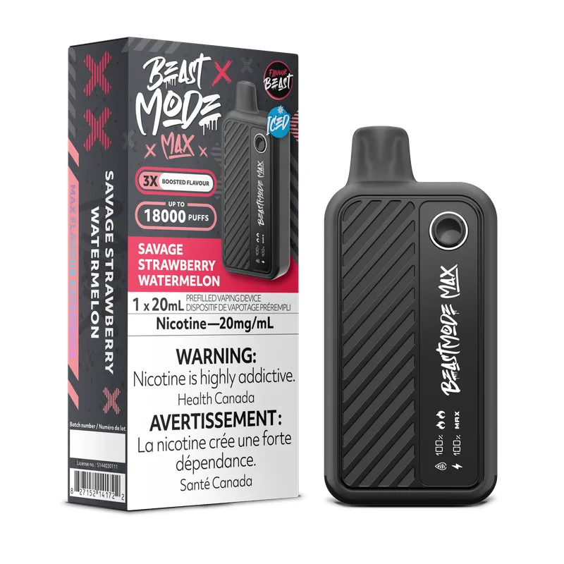 Flavour Beast Mode Max 18K - Savage Strawberry Watermelon Iced