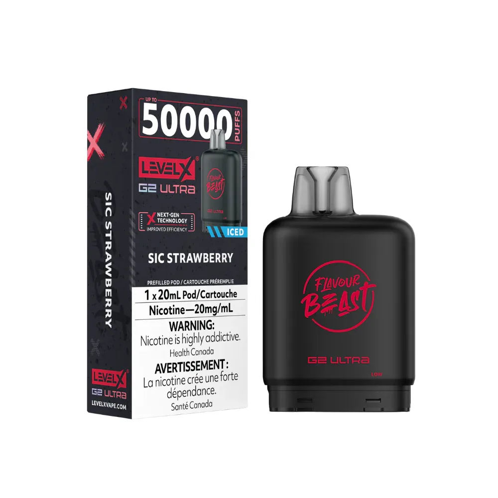 Level X Flavour Beast G2 Ultra 50K Pod - Sic Strawberry Iced