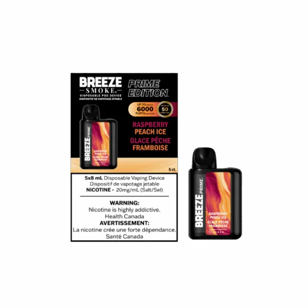 Breeze Prime 6000 - Raspberry Peach Ice