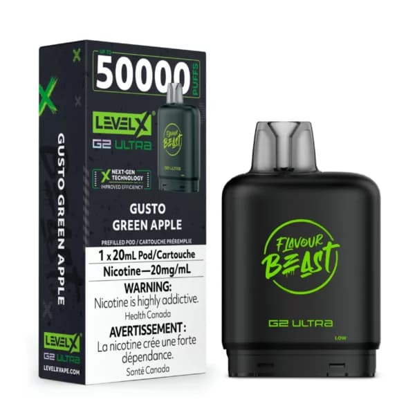 Level X Flavour Beast G2 Ultra 50K Pod - Gusto Green Apple