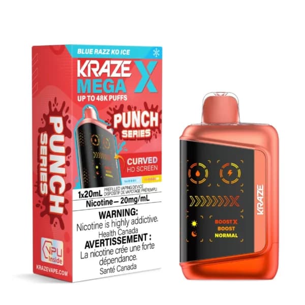 KRAZE Mega X Punch Series - Blue Razz KO Ice
