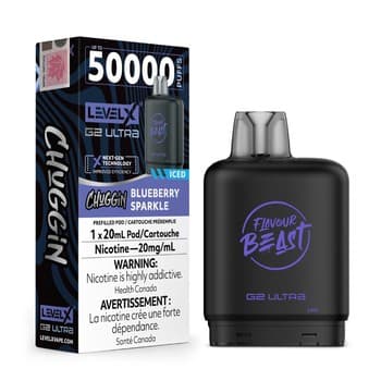 Level X Flavour Beast Chuggin' G2 Ultra 50K Pod - Blueberry Sparkle Iced