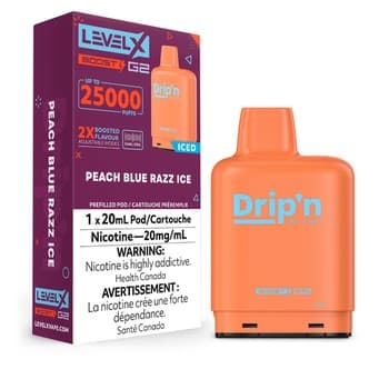 Level X Drip'n G2 Boost 25K Pod - Peach Blue Razz Iced