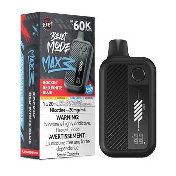 Flavour Beast Mode Max 3 60K - Rockin' Red White Blue Iced
