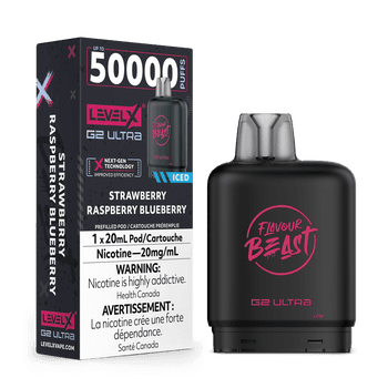 Level X Flavour Beast G2 Ultra 50K Pod - Strawberry Raspberry Blueberry Iced