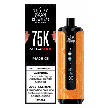 Al Fakher Crown Bar Mega Max 75K - Peach Ice