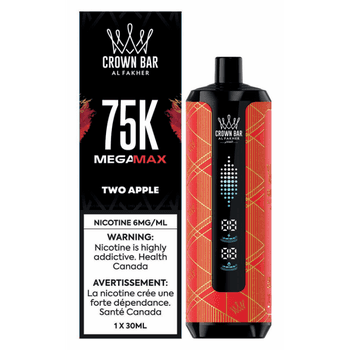 Al Fakher Crown Bar Mega Max 75K - Two Apple