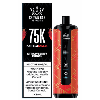 Al Fakher Crown Bar Mega Max 75K - Strawberry Punch