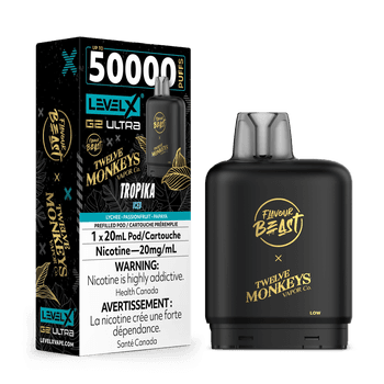 Level X Flavour Beast Twelve Monkeys G2 Ultra 50K Pod - Tropika Ice