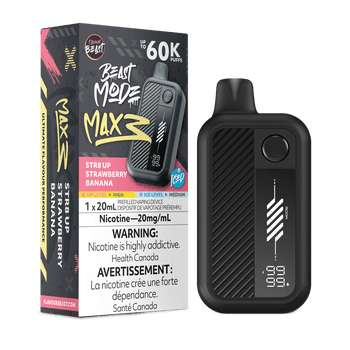 Flavour Beast Mode Max 3 60K - STR8 UP Strawberry Banana Iced