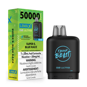Level X Flavour Beast G2 Ultra 50K Pod - Super Sour Blue Razz Iced