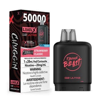 Level X Flavour Beast Chuggin' G2 Ultra 50K Pod - Strawberry Classic Iced