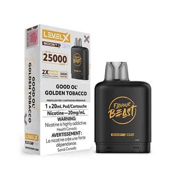 Level X Flavour Beast G2 Boost 25k Pod - Good Ol' Golden Tobacco