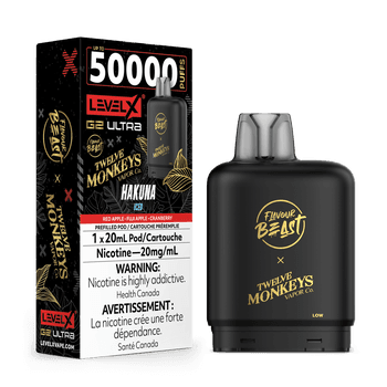 Level X Flavour Beast Twelve Monkeys G2 Ultra 50K Pod - Hakuna Iced