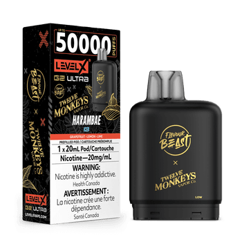 Level X Flavour Beast Twelve Monkeys G2 Ultra 50K Pod - Harambae Iced