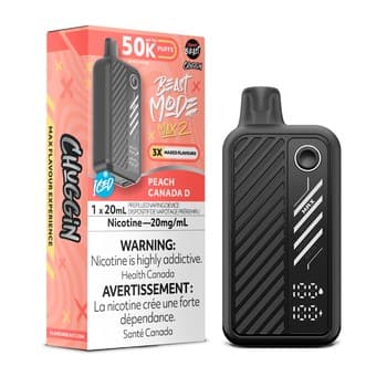 Flavour Beast Mode Max 2 50k - Chuggin' Peach Canada D Iced