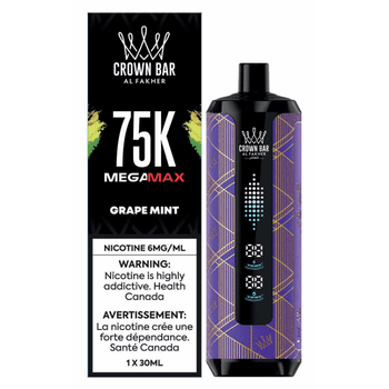 Al Fakher Crown Bar Mega Max 75K - Grape Mint