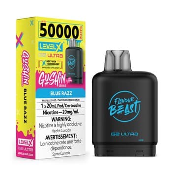 Level X Flavour Beast Gushin' G2 Ultra 50K Pod - Blue Razz
