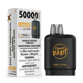 Level X Flavour Beast G2 Ultra 50K Pod - Good Ol' Golden Tobacco