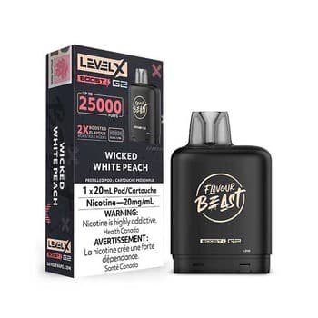 Level X Flavour Beast G2 Boost 25k Pod - Wicked White Peach