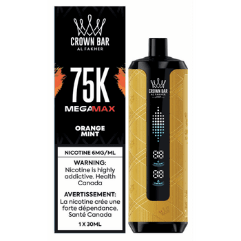 Al Fakher Crown Bar Mega Max 75K - Orange Mint