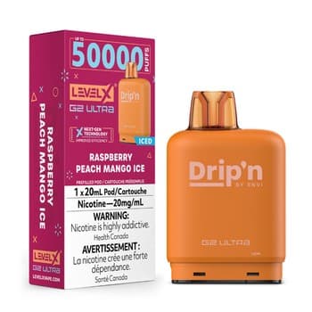 Level X Drip'n G2 Ultra 50K Pod - Raspberry Peach Mango Ice