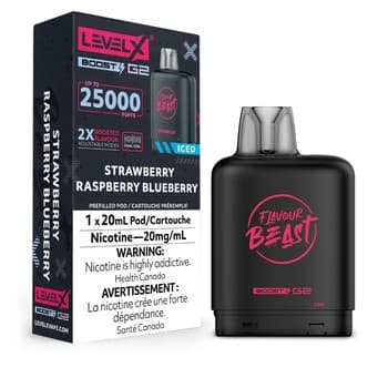Level X Flavour Beast G2 Boost 25k Pod - Strawberry Raspberry Blueberry Iced