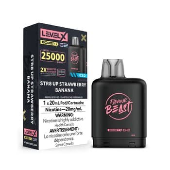Level X Flavour Beast G2 Boost 25k Pod - Str8 Up Strawberry Banana Iced