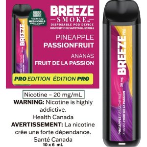 breeze smoke pro pineapple passionfruit