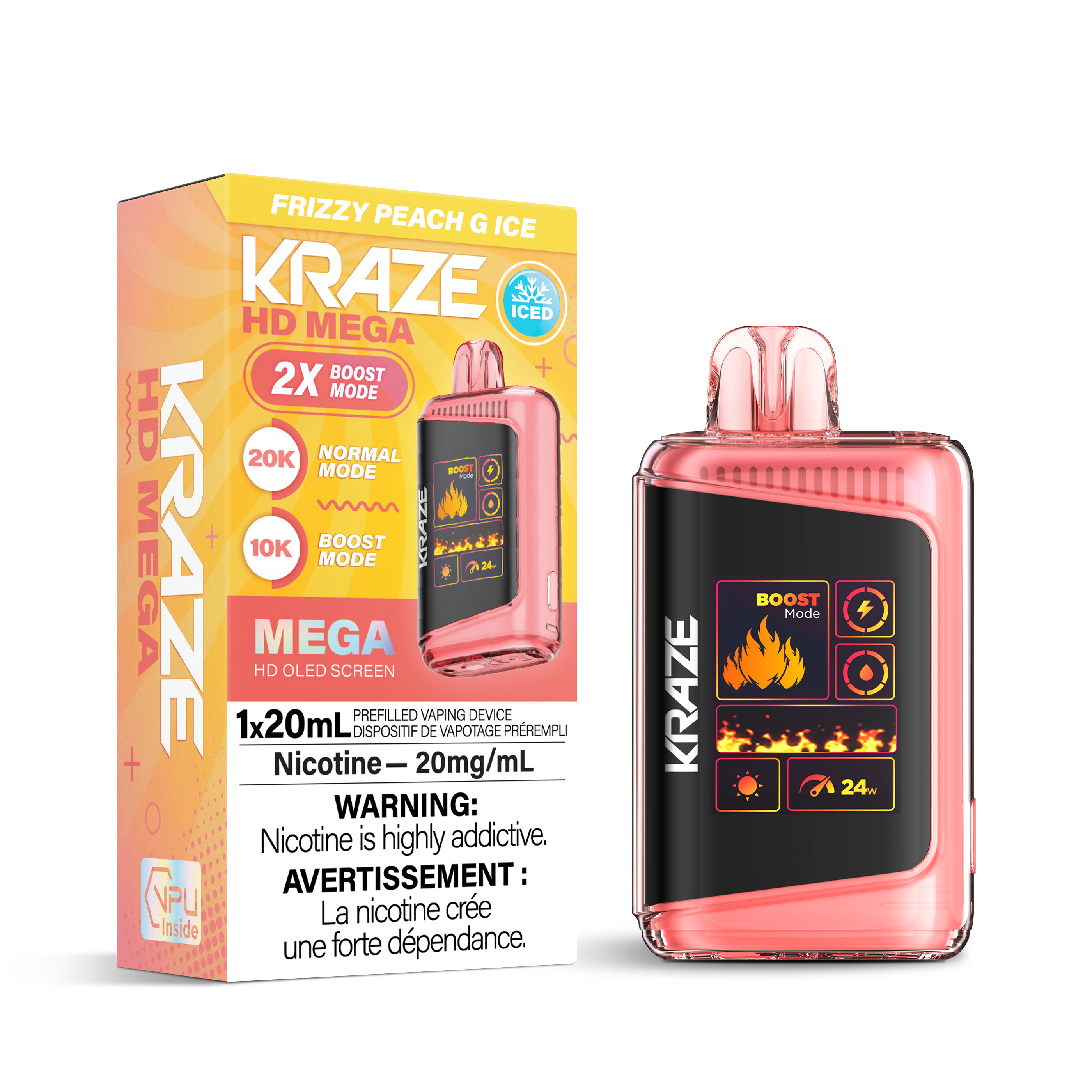 Kraze HD Mega – Frizzy Peach G Ice