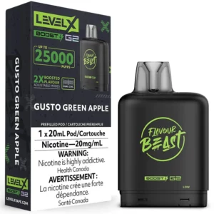Level X Flavour Beast G2 Boost 25K Pod - Gusto Green Apple