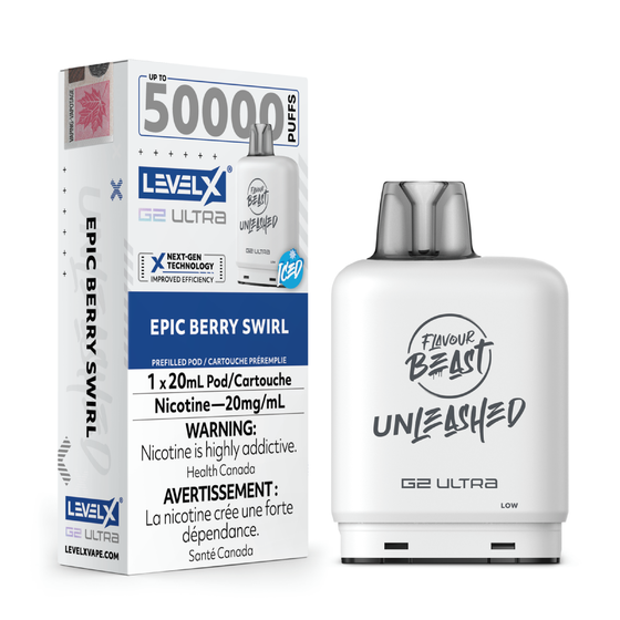 Level X Flavour Beast Unleashed G2 Ultra 50k -Epic Berry Swirl