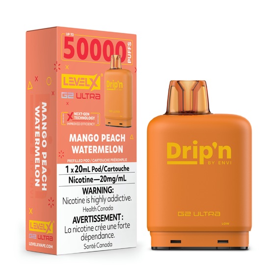 Level X Drip'n G2 Ultra 50k - Mango Peach Watermelon