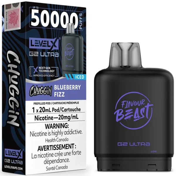 Level X Flavour Beast Chuggin' G2 Ultra 50k - Blueberry Fizz Iced