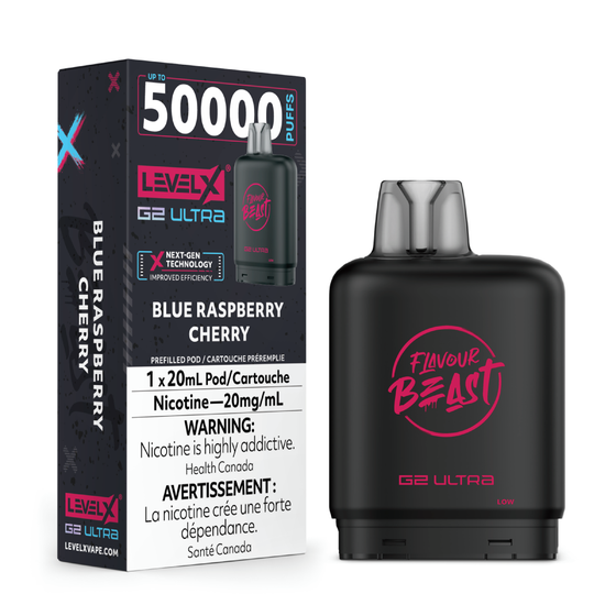 Level X Flavour Beast G2 Ultra 50k - Blue Raspberry Cherry