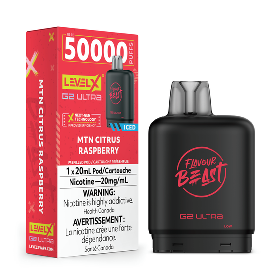 Level X Flavour Beast G2 Ultra 50k - MTN Citrus Raspberry Iced