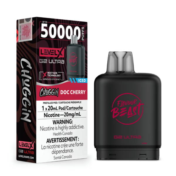 Level X Flavour Beast Chuggin' G2 Ultra 50k - Doc Cherry (Doc Fizz Iced)