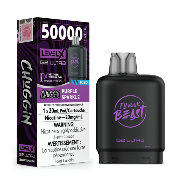 Level X Flavour Beast Chuggin' G2 Ultra 50k - Purple Sparkle Iced